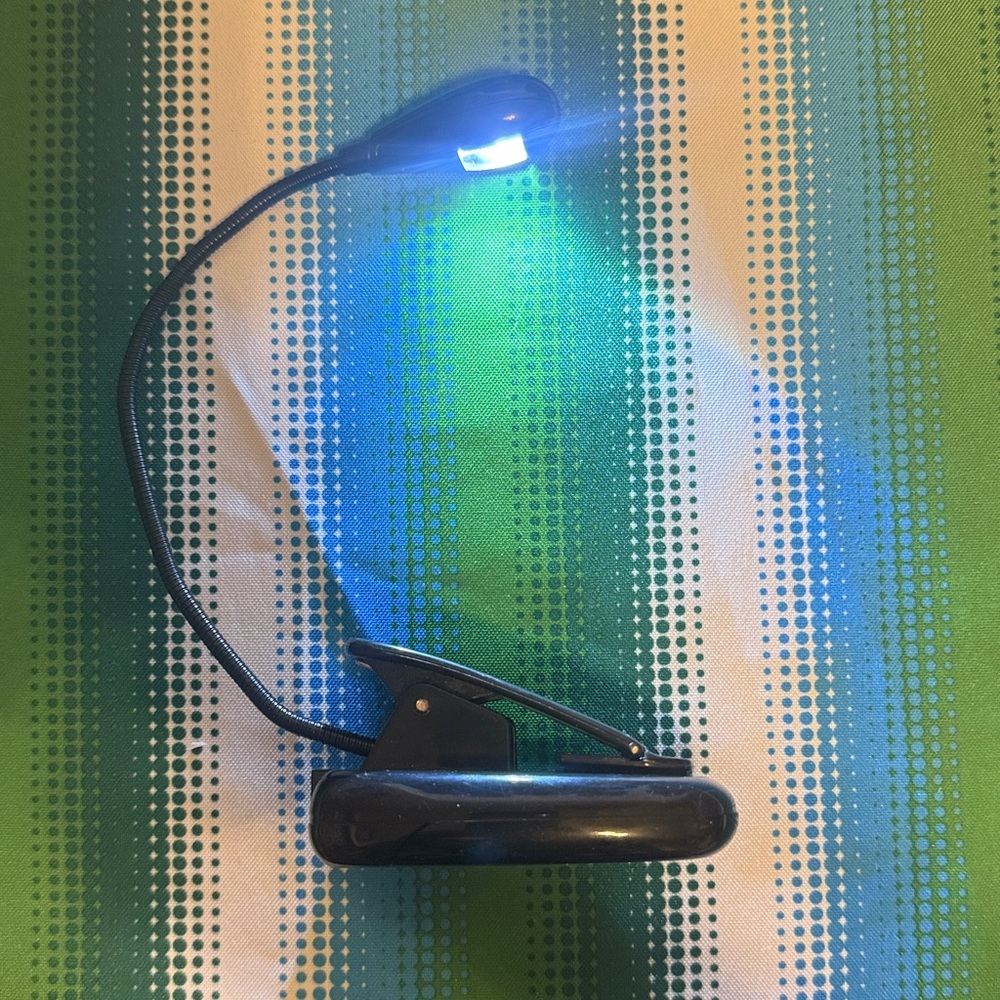 Black Clip-On LED Reading Light
